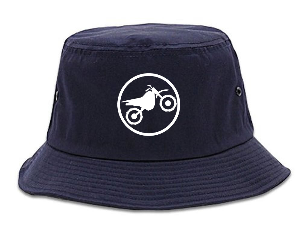 Dirt_Bike_Chest Mens Blue Bucket Hat by Kings Of NY