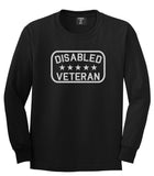 Disabled Veteran Army Mens Black Long Sleeve T-Shirt by Kings Of NY