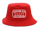 Disabled_Veteran_Army Mens Red Bucket Hat by Kings Of NY
