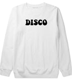 Disco Music Mens White Crewneck Sweatshirt by Kings Of NY