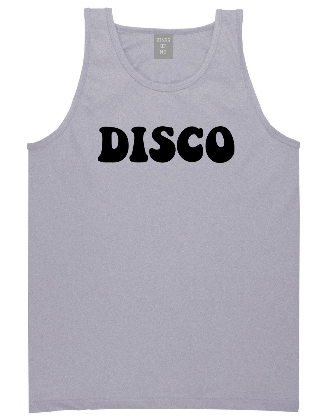 Disco_Music Mens Grey Tank Top Shirt by Kings Of NY