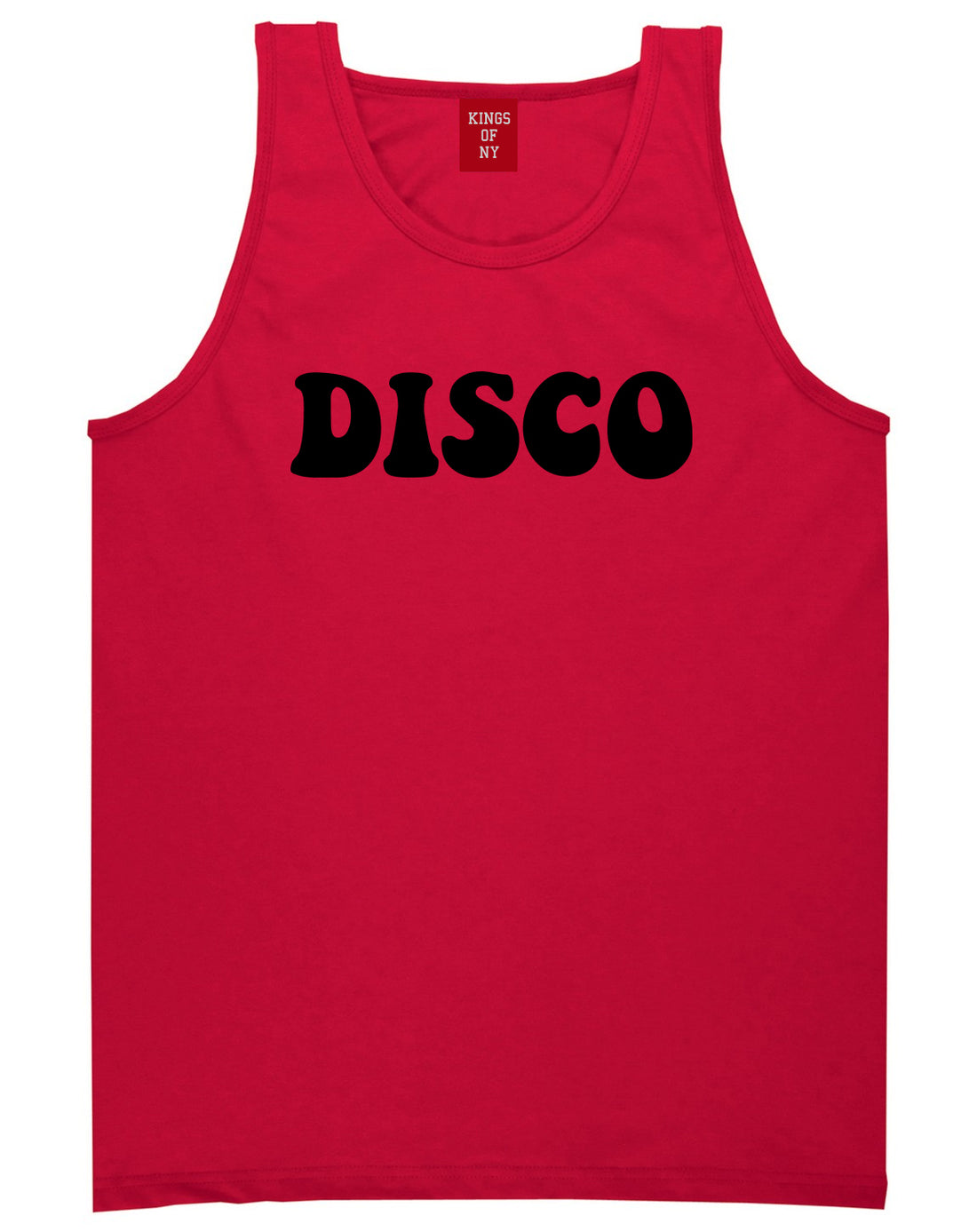 Disco_Music Mens Red Tank Top Shirt by Kings Of NY
