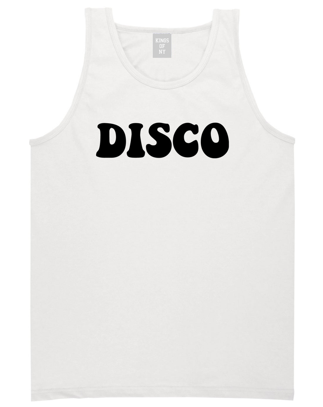 Disco_Music Mens White Tank Top Shirt by Kings Of NY