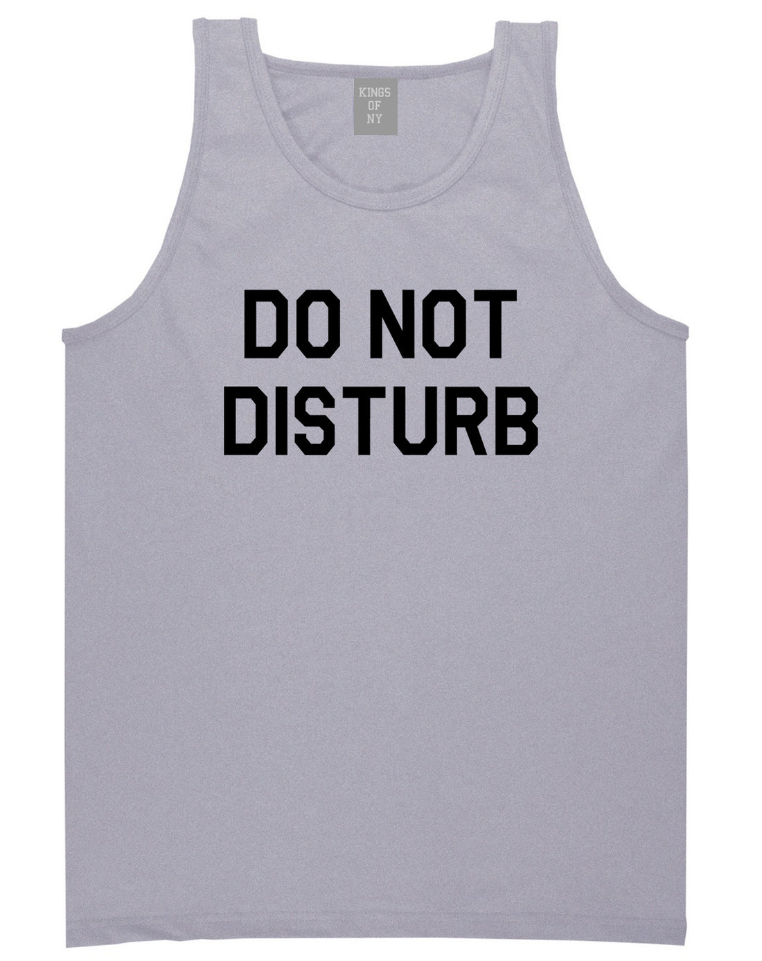 Do_Not_Disturb Mens Grey Tank Top Shirt by Kings Of NY