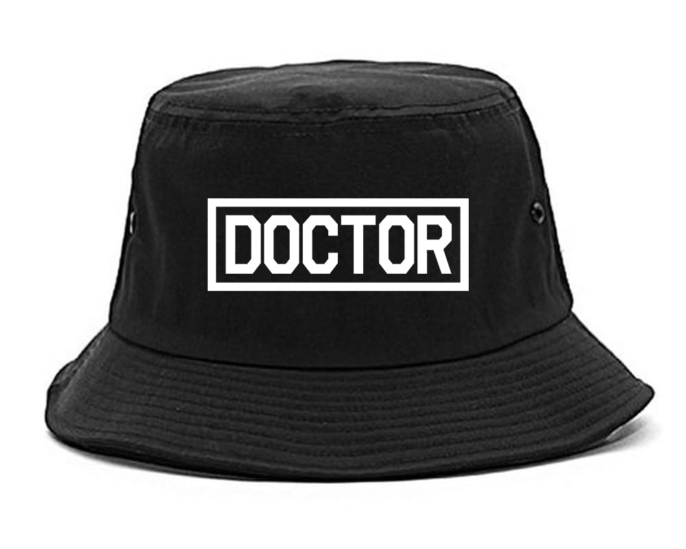 Doctor_Box_Logo Mens Black Bucket Hat by Kings Of NY