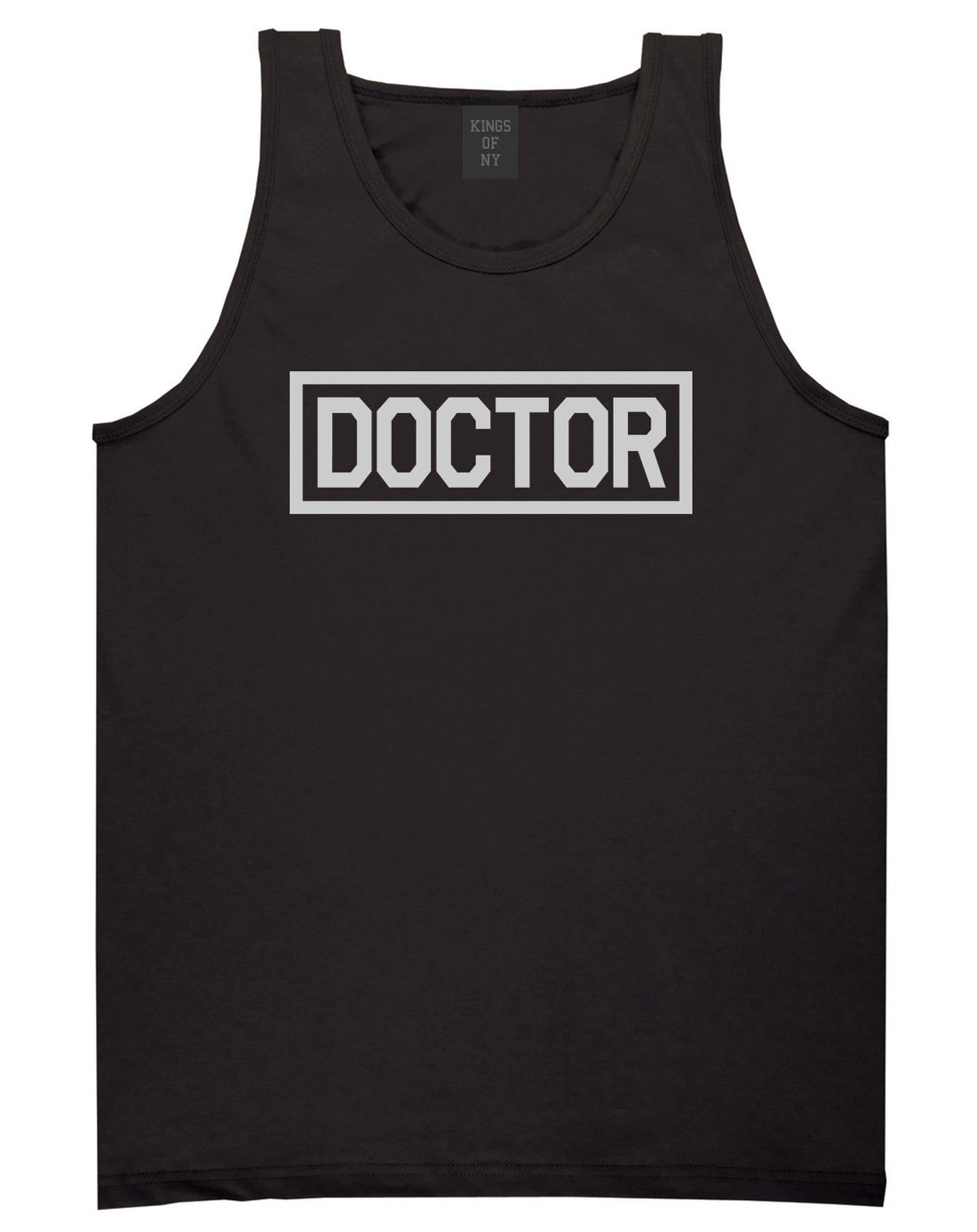 Doctor_Box_Logo Mens Black Tank Top Shirt by Kings Of NY