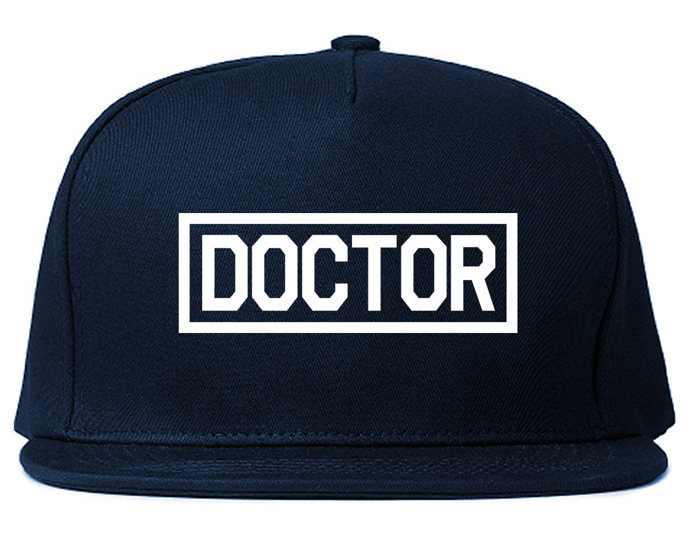 Doctor_Box_Logo Mens Blue Snapback Hat by Kings Of NY