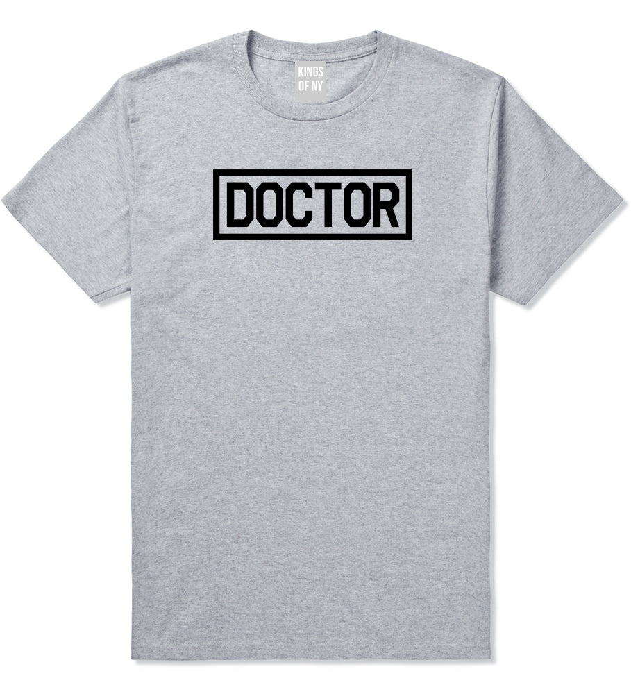 Doctor_Box_Logo Mens Grey T-Shirt by Kings Of NY