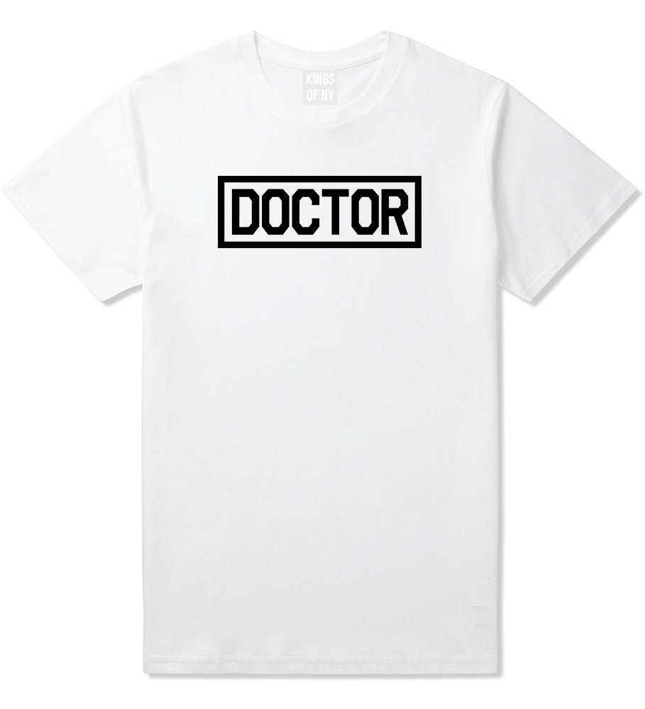 Doctor_Box_Logo Mens White T-Shirt by Kings Of NY