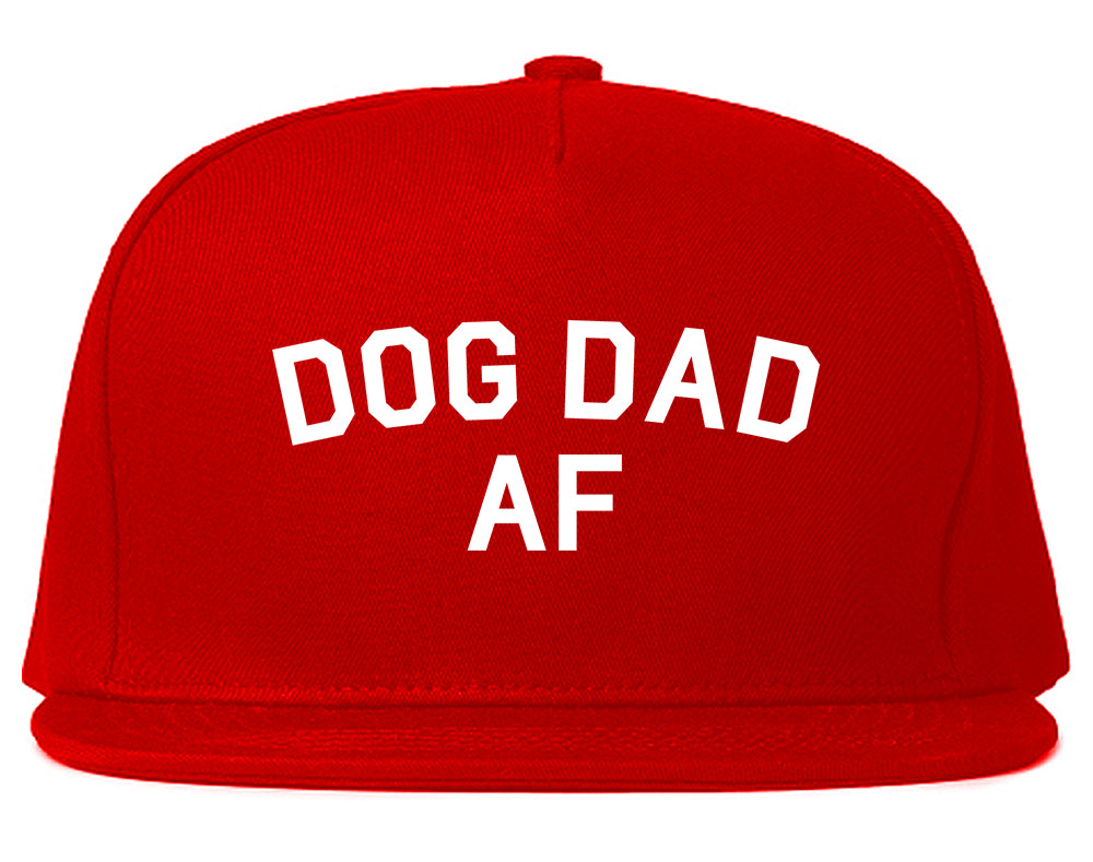 Dog Dad Af Daddy Mens Snapback Hat Red