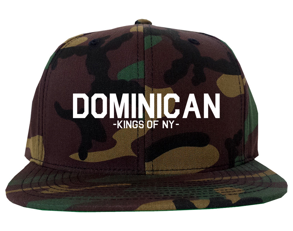 Dominican Kings Of NY Mens Snapback Hat Green Camo