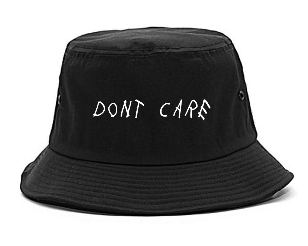Dont_Care Mens Black Bucket Hat by Kings Of NY