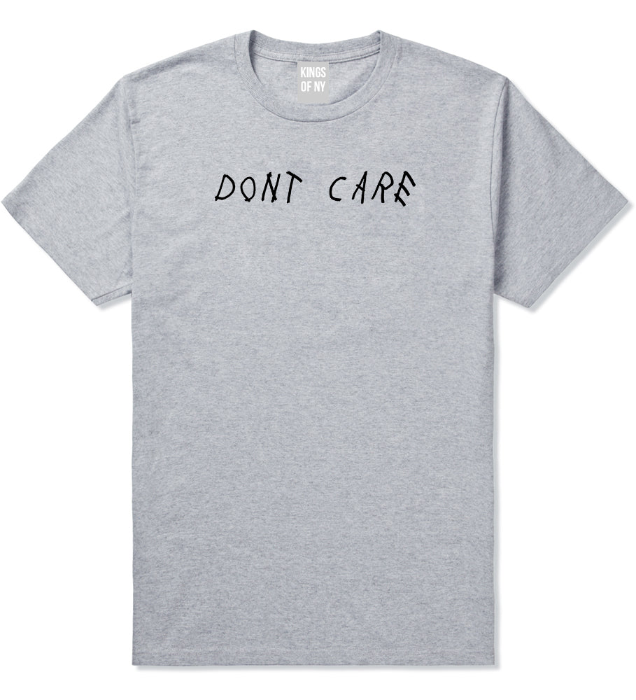 Dont_Care Mens Grey T-Shirt by Kings Of NY
