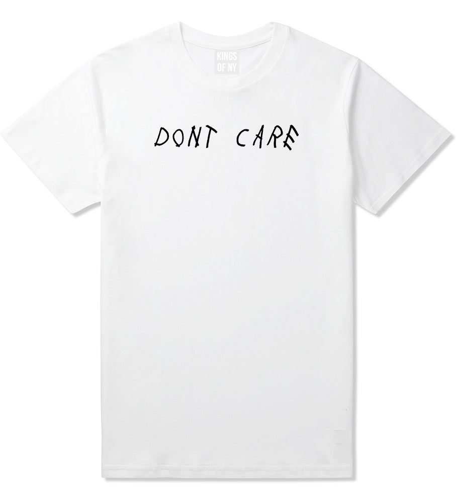 Dont_Care Mens White T-Shirt by Kings Of NY