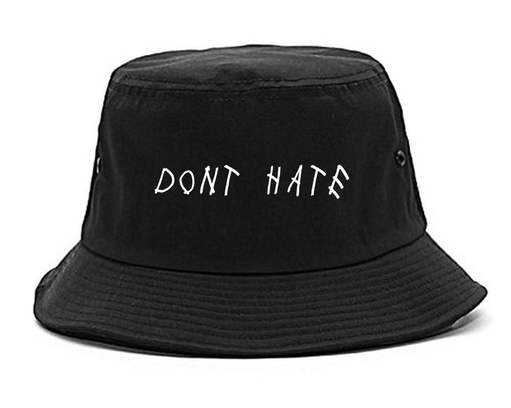 Dont_Hate Mens Black Bucket Hat by Kings Of NY