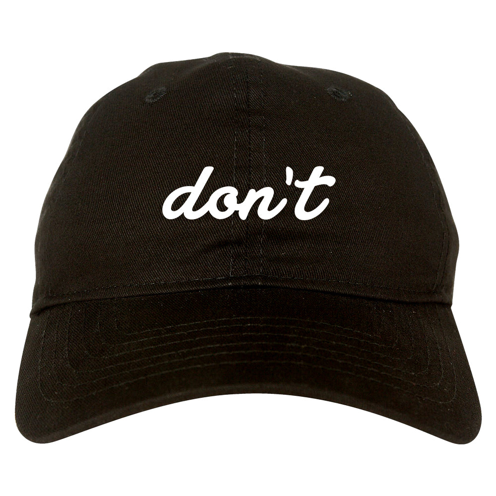 Dont_Script_Printed Mens Black Snapback Hat by Kings Of NY
