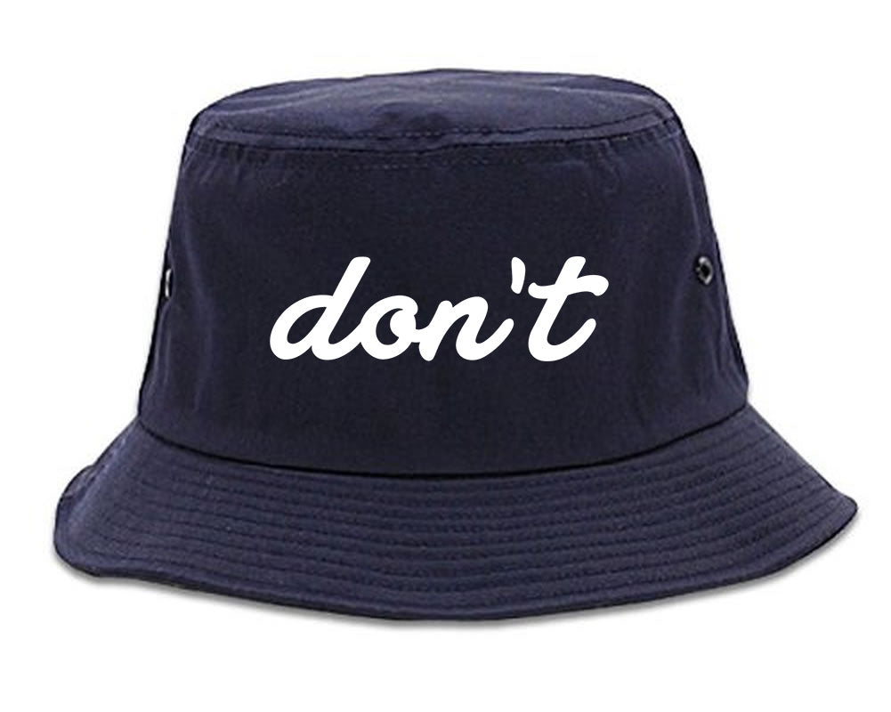 Dont_Script_Printed Mens Blue Bucket Hat by Kings Of NY