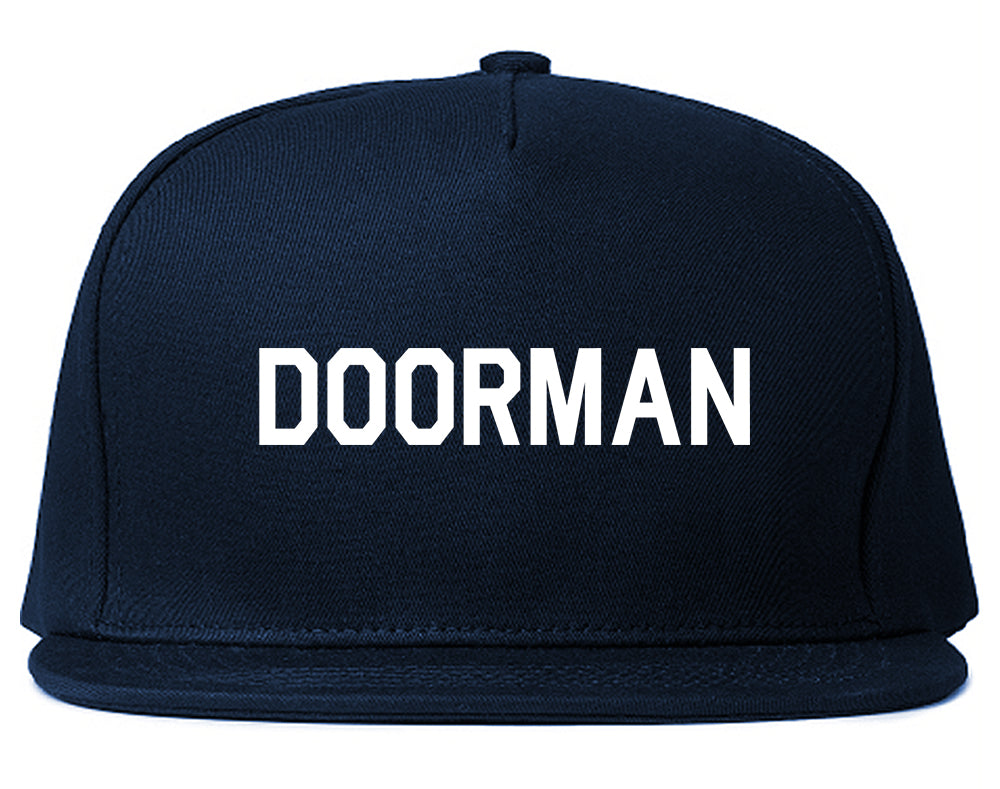 Doorman Mens Blue Snapback Hat by Kings Of NY