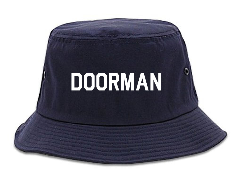 Doorman Mens Blue Bucket Hat by Kings Of NY