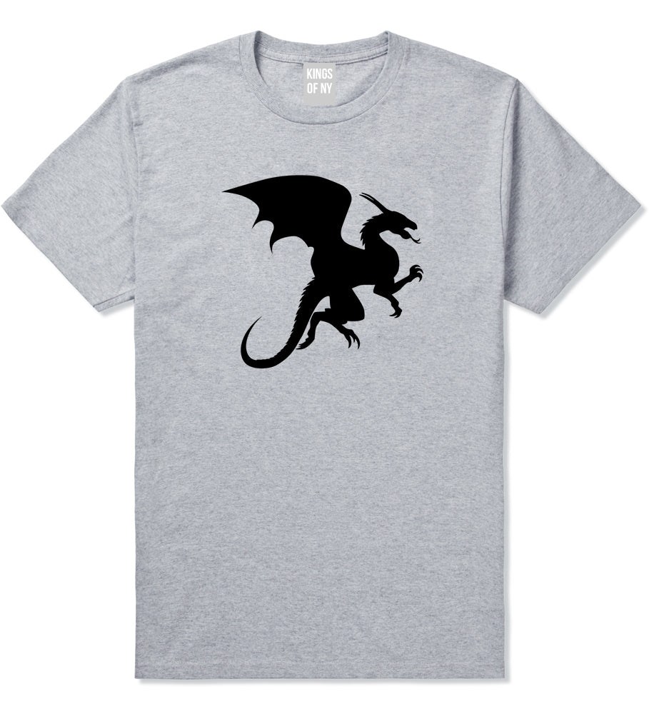 Dragon Mens Grey T-Shirt by Kings Of NY