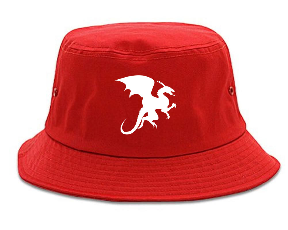 Dragon Mens Red Bucket Hat by Kings Of NY