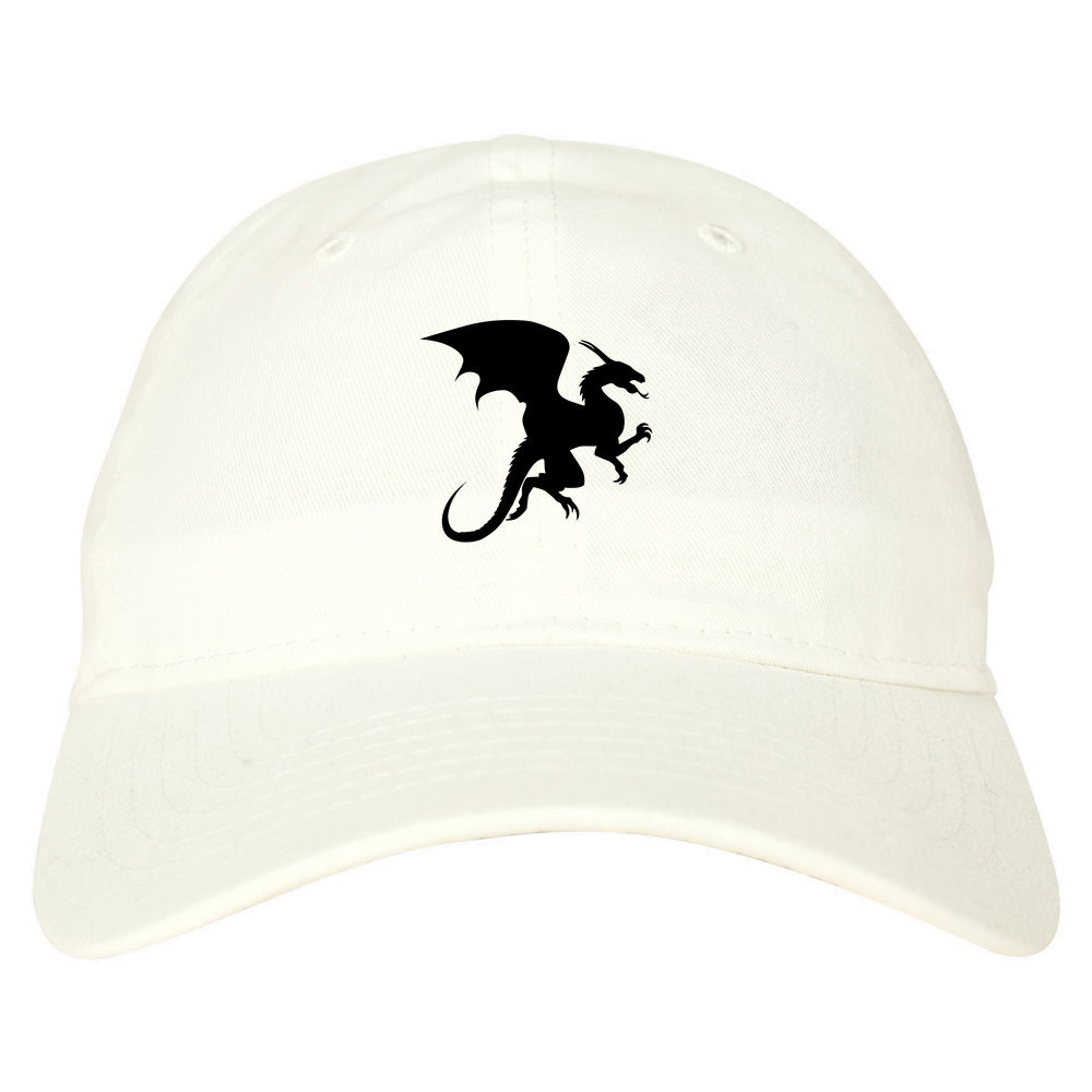 Dragon Mens White Snapback Hat by Kings Of NY