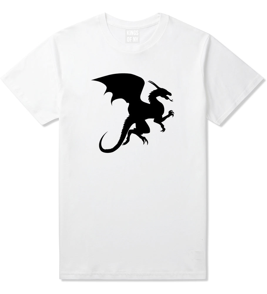 Dragon Mens White T-Shirt by Kings Of NY