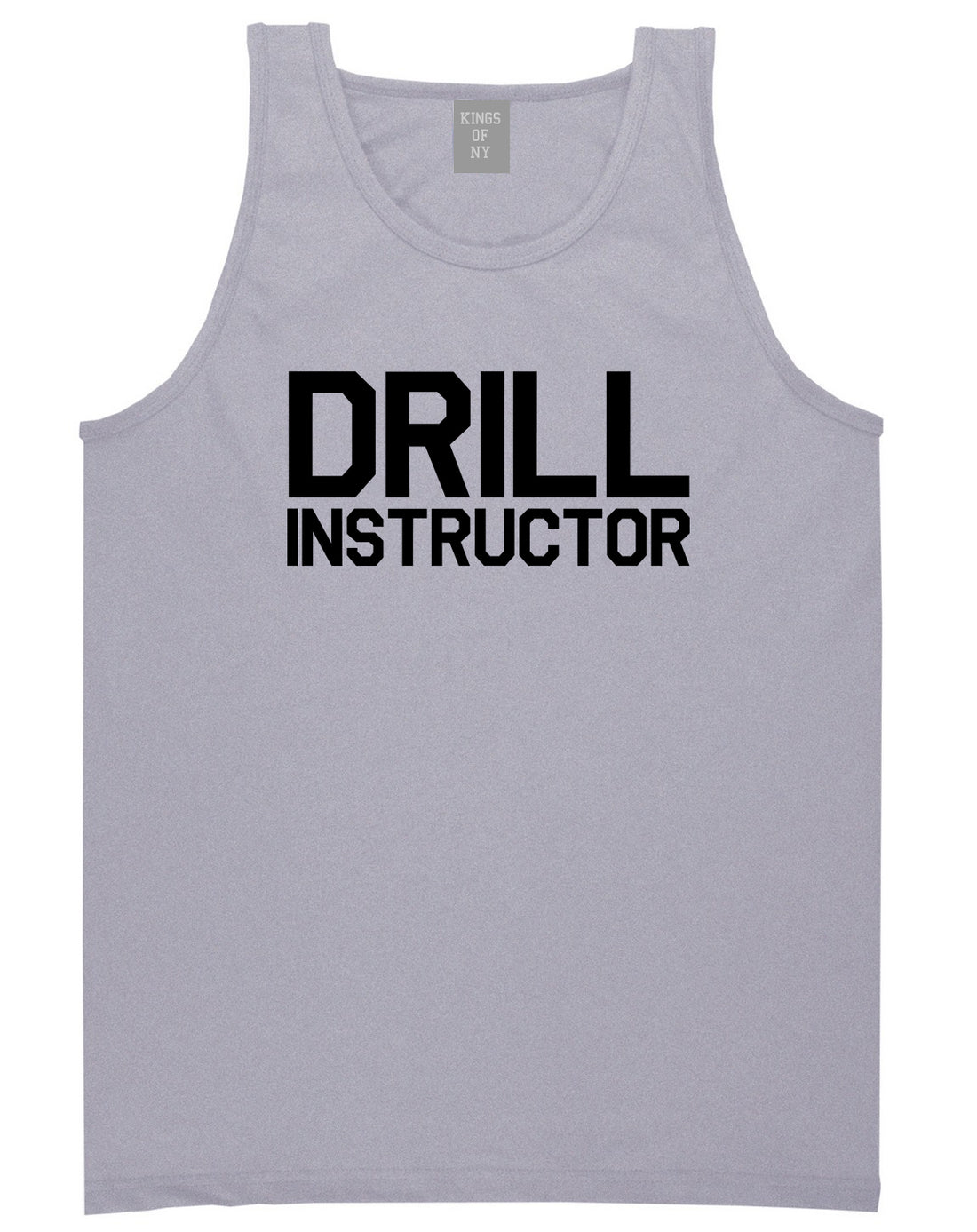 Drill_Instructor Mens Grey Tank Top Shirt by Kings Of NY