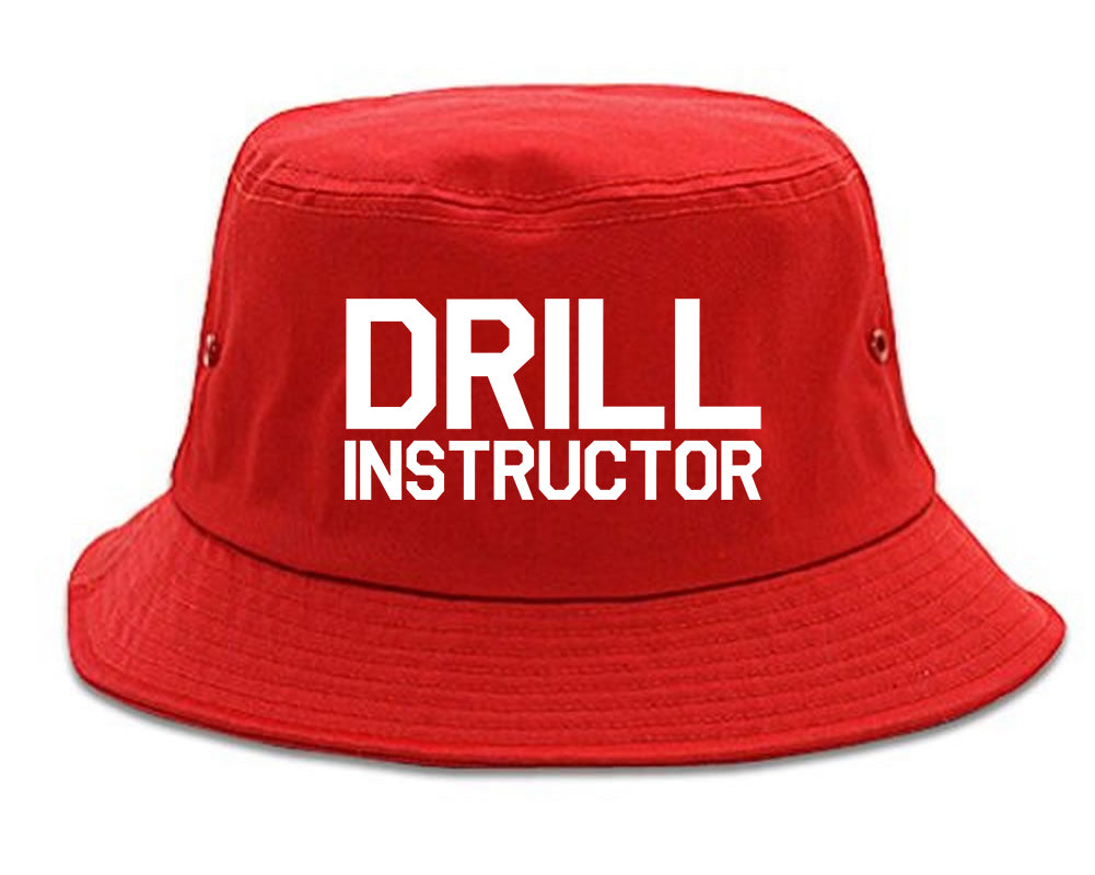 Drill_Instructor Mens Red Bucket Hat by Kings Of NY