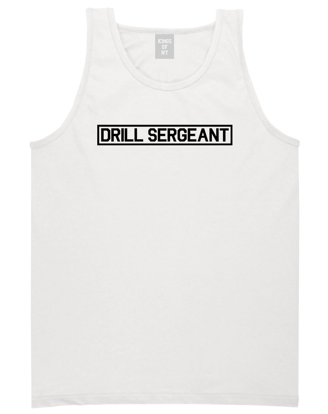 Drill_Sergeant_Sgt Mens White Tank Top Shirt by Kings Of NY