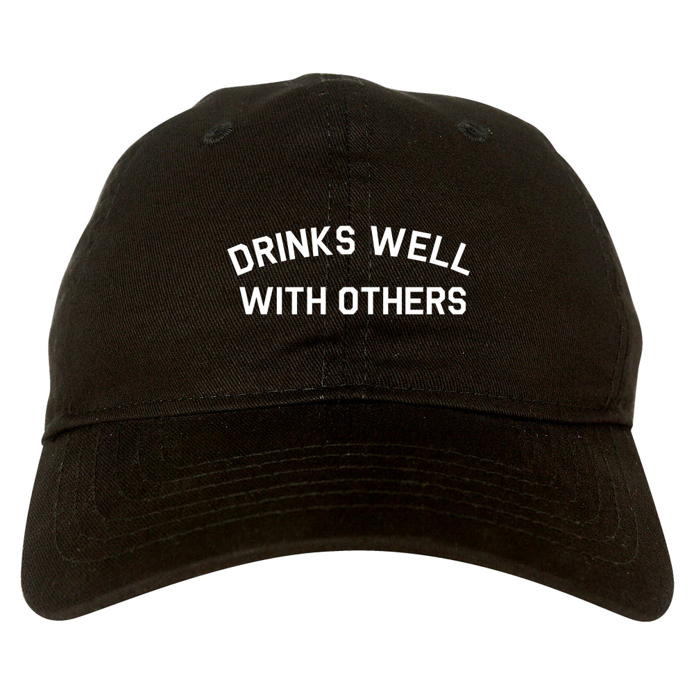 Drinks_Well_With_Others Mens Black Snapback Hat by Kings Of NY