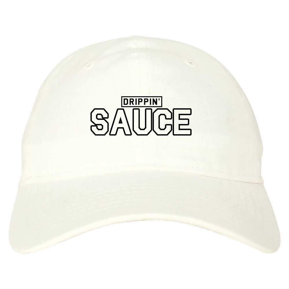 Drippin Sauce Mens Dad Hat White