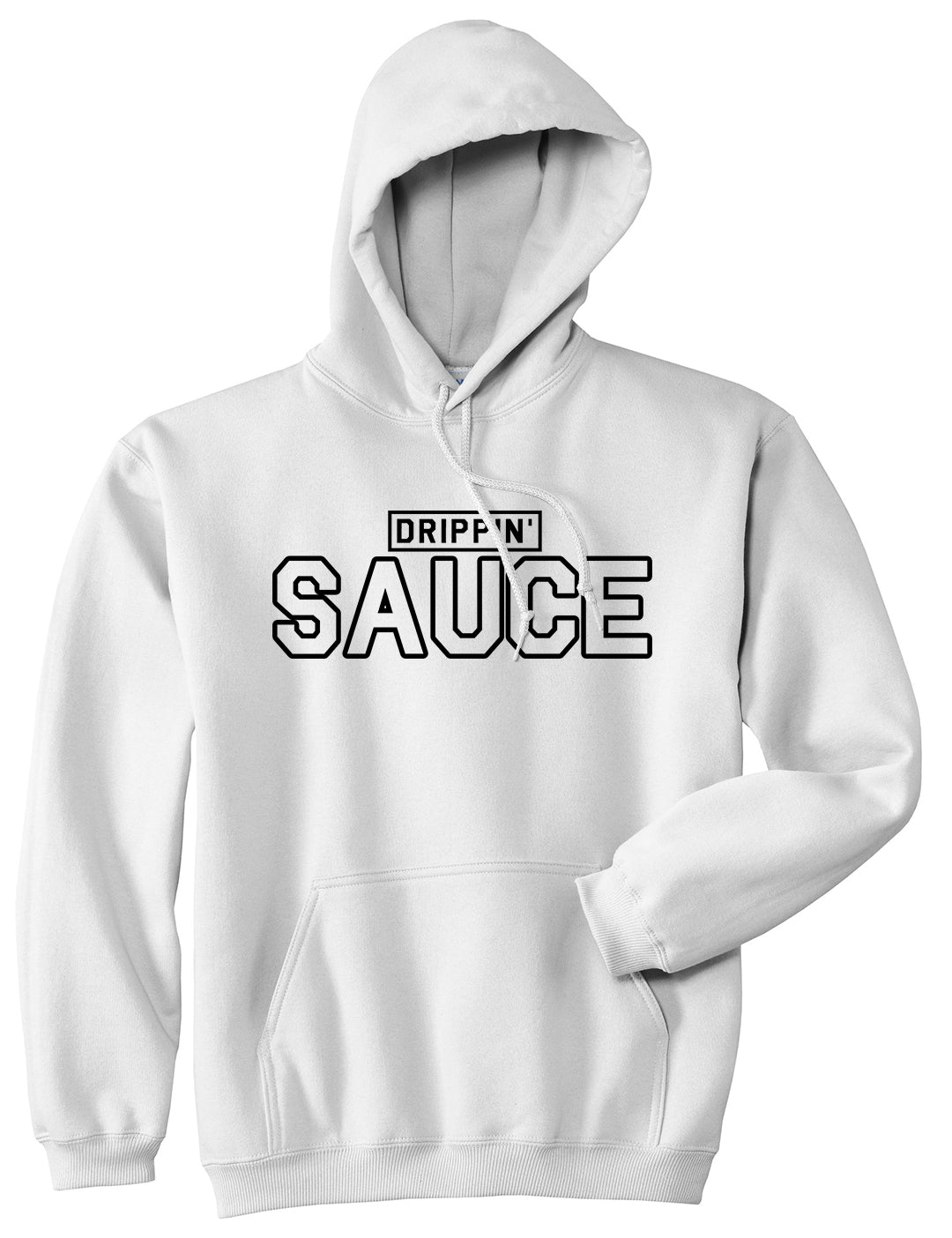 Drippin Sauce Mens Pullover Hoodie White