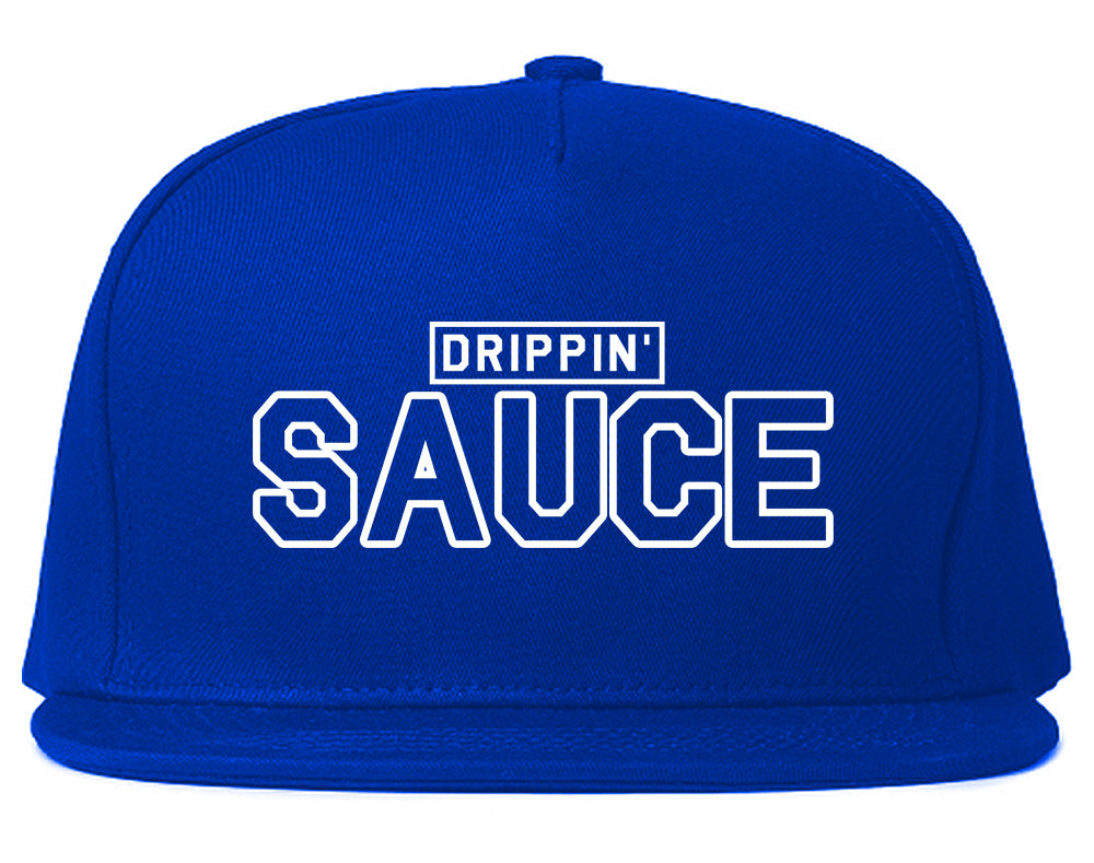 Drippin Sauce Mens Snapback Hat Royal Blue