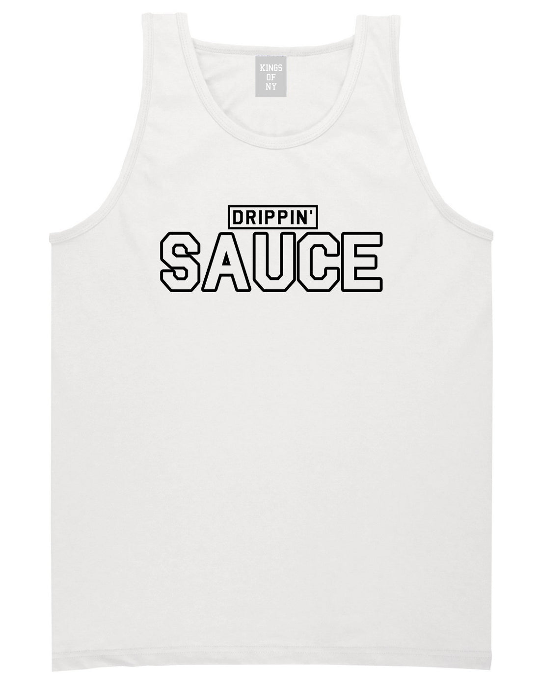 Drippin Sauce Mens Tank Top T-Shirt White