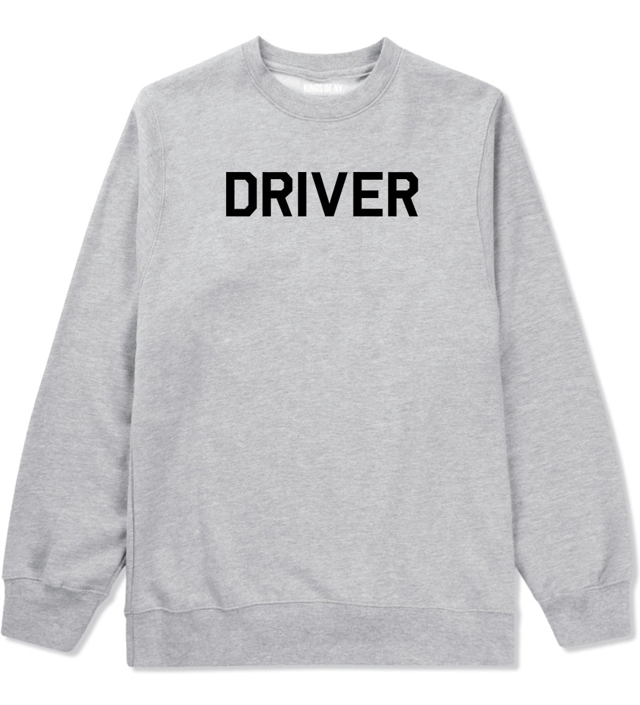 Driver Drive Mens Grey Crewneck Sweatshirt by Kings Of NY