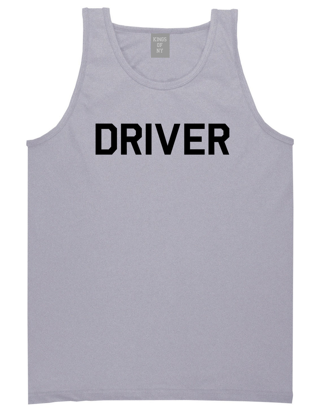 Driver_Drive Mens Grey Tank Top Shirt by Kings Of NY