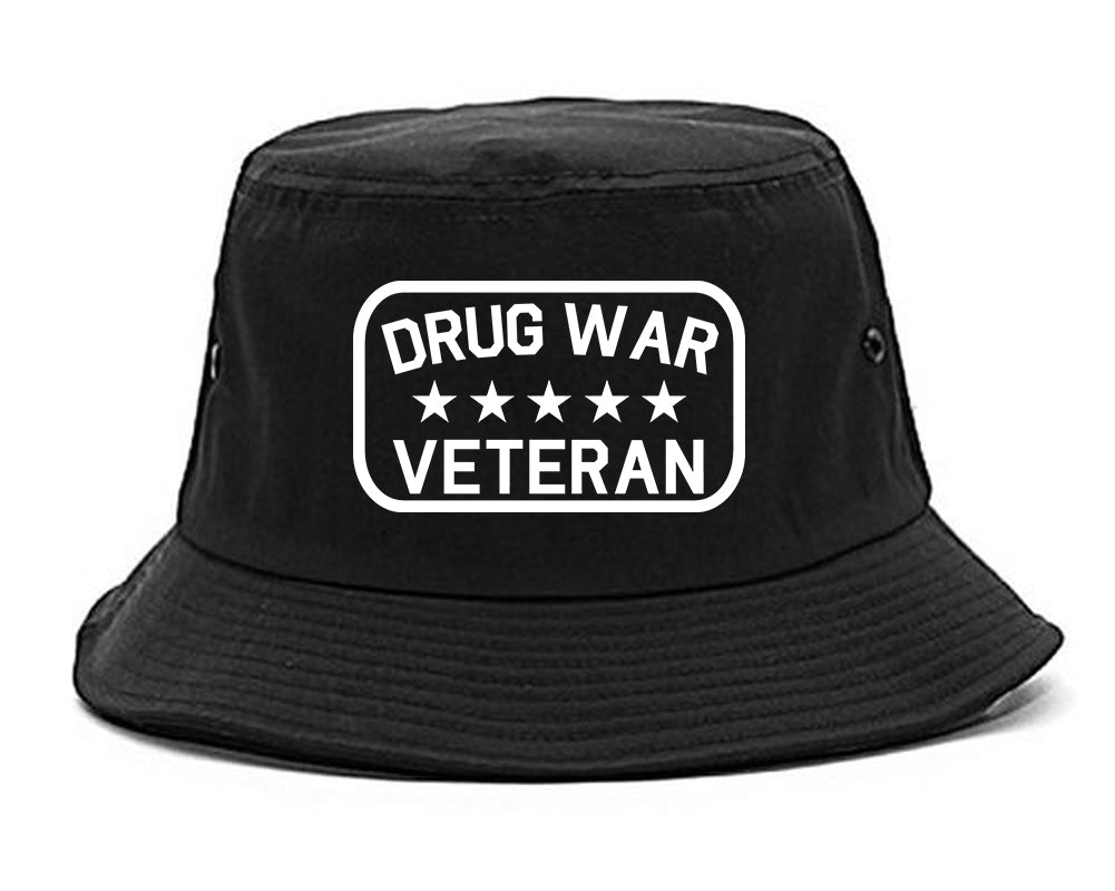 Drug_War_Veteran Mens Black Bucket Hat by Kings Of NY