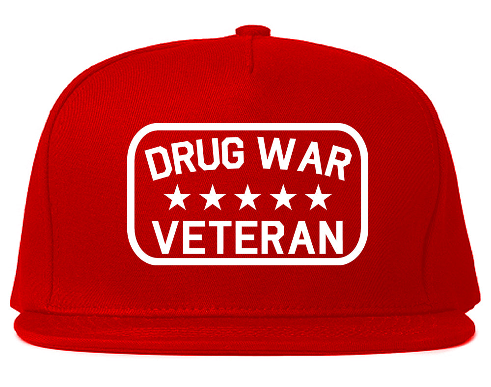 Drug_War_Veteran Mens Red Snapback Hat by Kings Of NY
