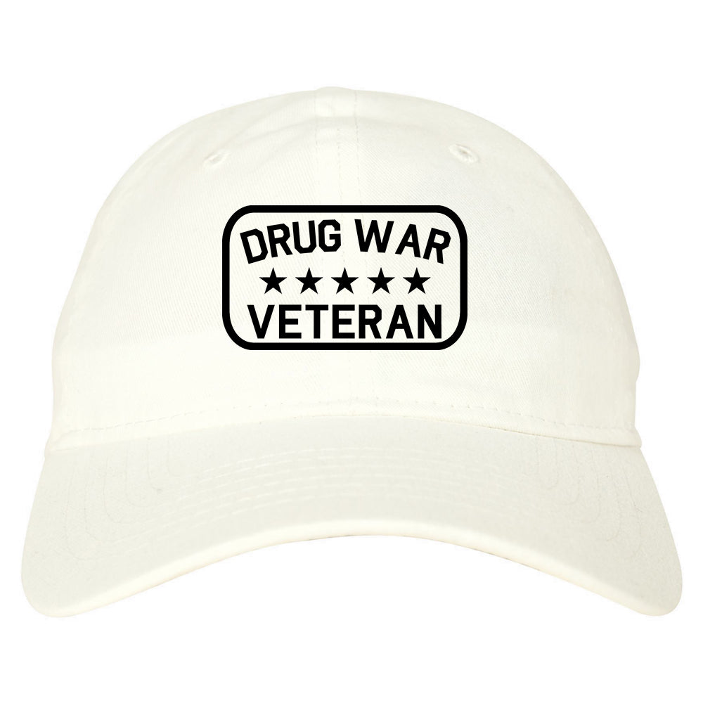 Drug_War_Veteran Mens White Snapback Hat by Kings Of NY