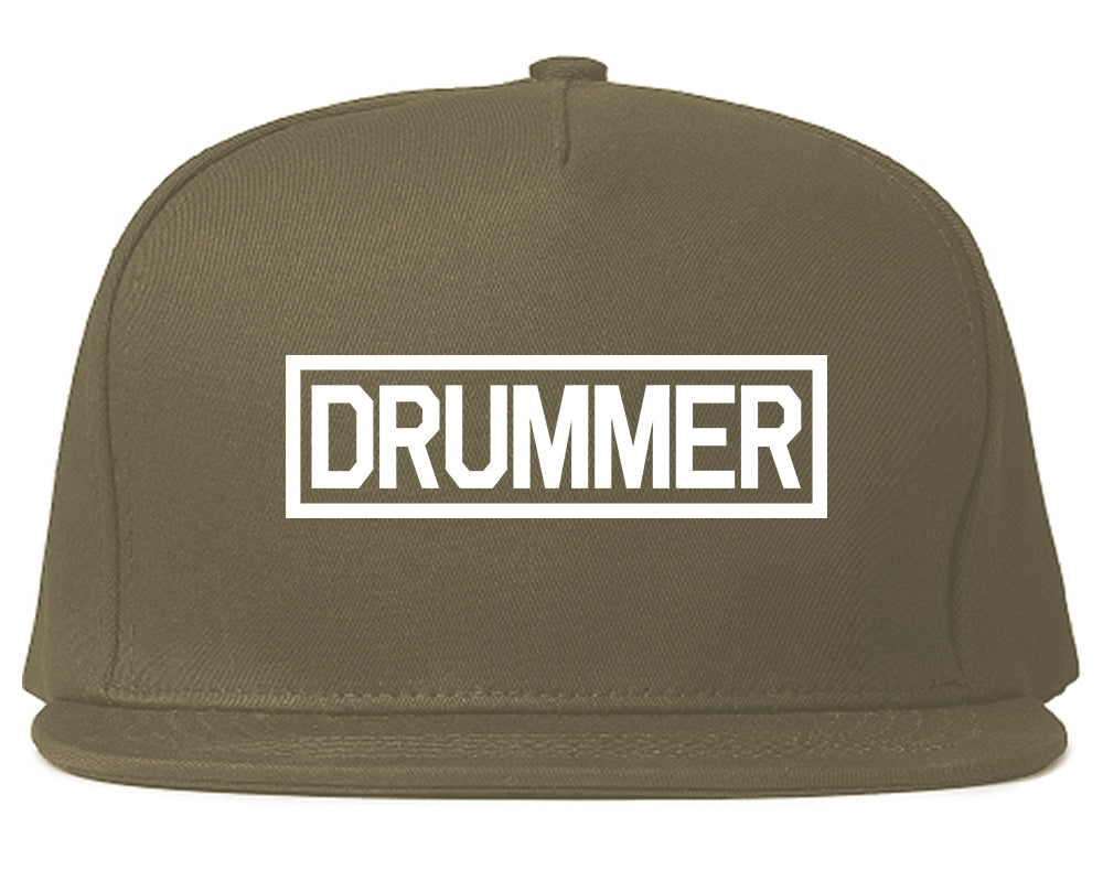 Drummer_Drum_Box Mens Grey Snapback Hat by Kings Of NY