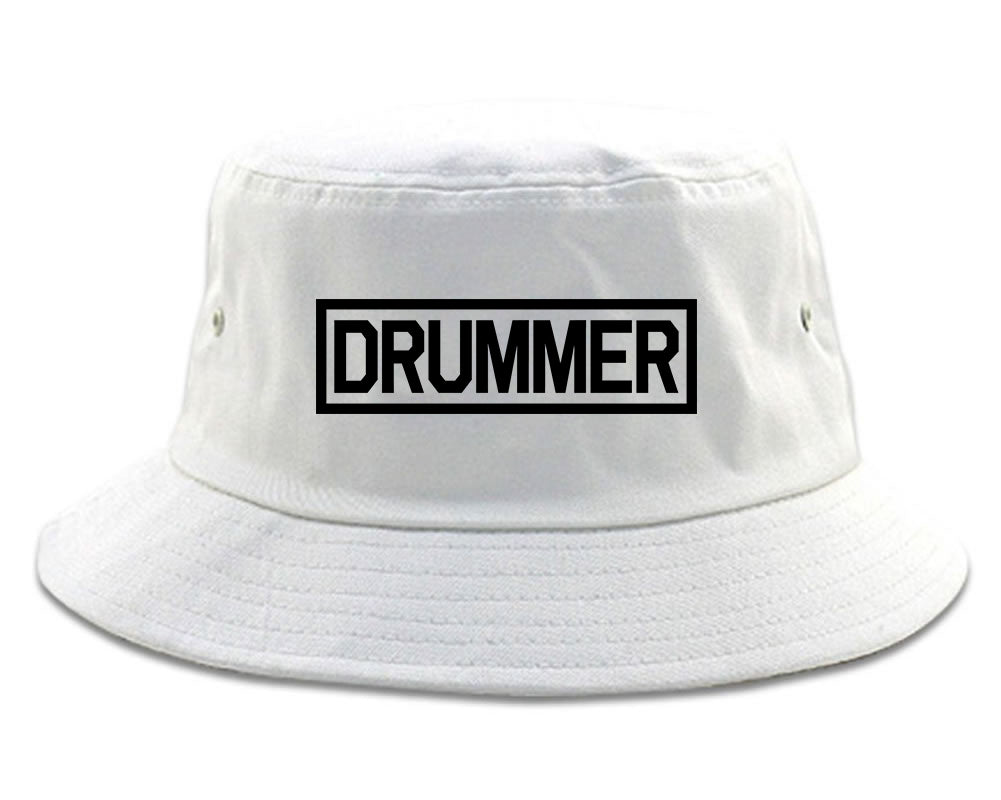 Drummer_Drum_Box Mens White Bucket Hat by Kings Of NY