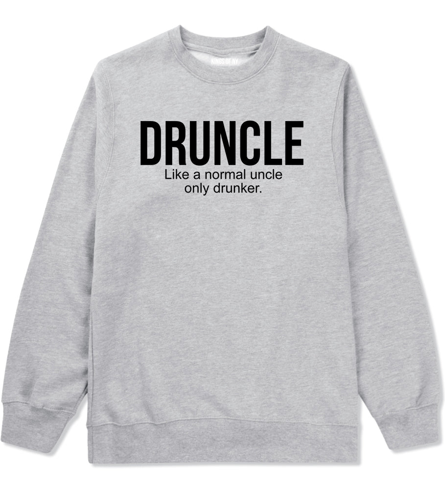 Druncle Funny Uncle Party Mens Crewneck Sweatshirt Grey