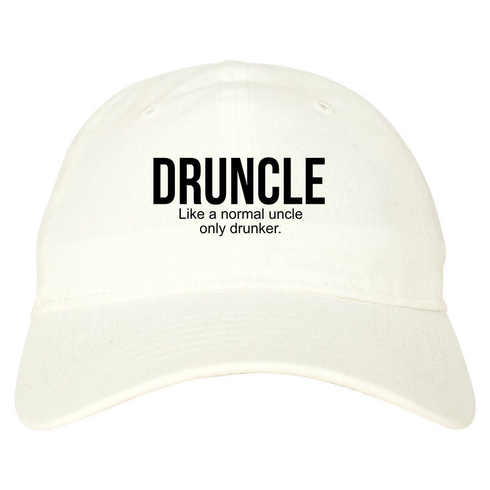 Druncle Funny Uncle Party Mens Dad Hat White