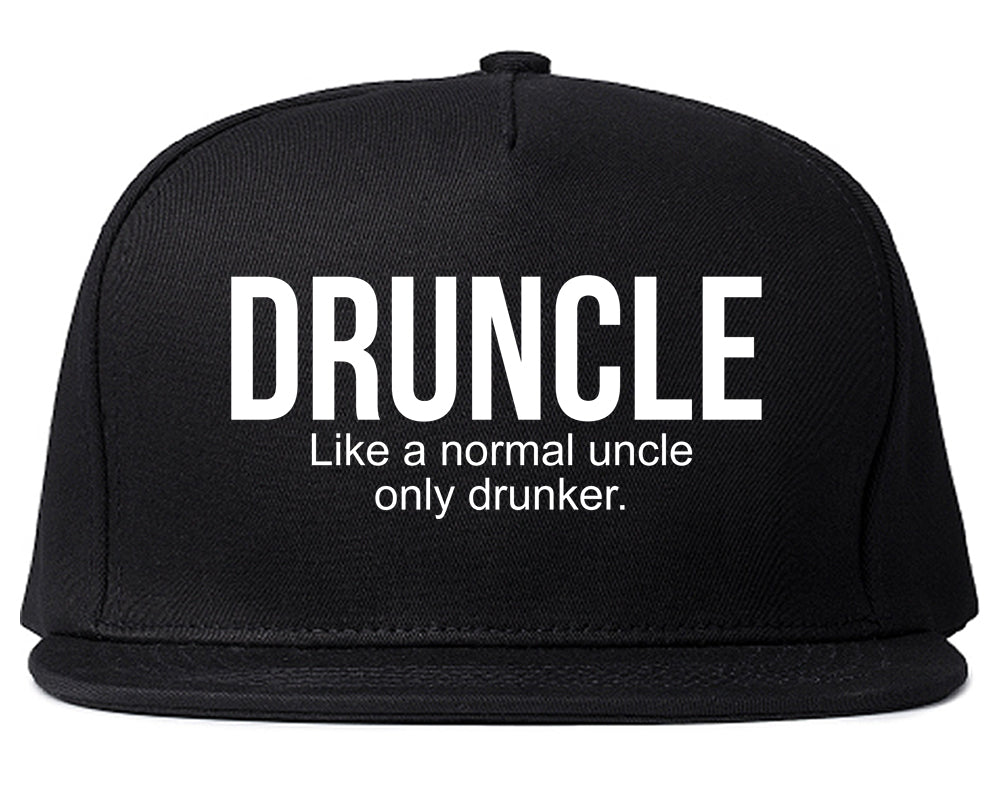 Druncle Funny Uncle Party Mens Snapback Hat Black