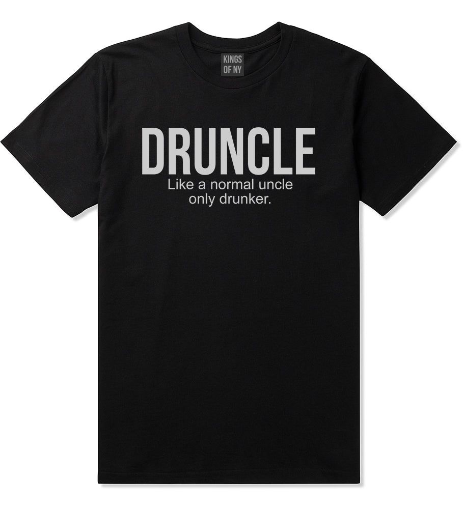 Druncle Funny Uncle Party Mens T-Shirt Black