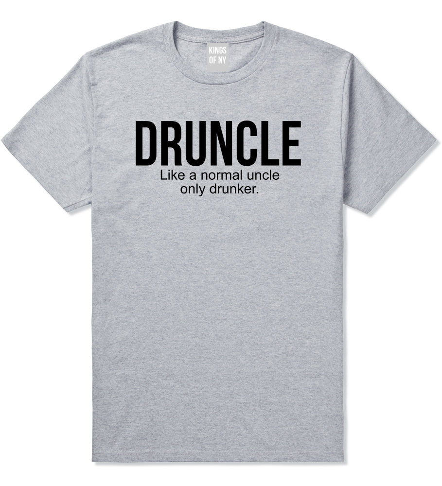 Druncle Funny Uncle Party Mens T-Shirt Grey