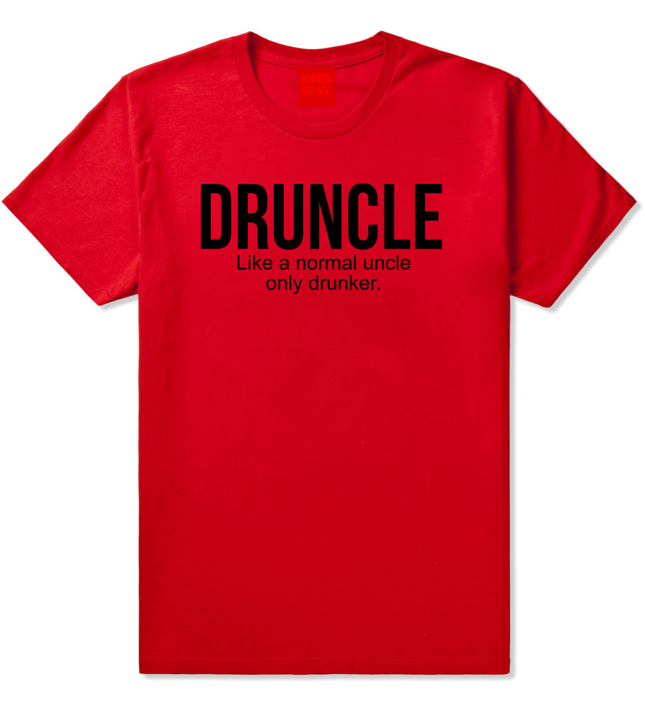 Druncle Funny Uncle Party Mens T-Shirt Red