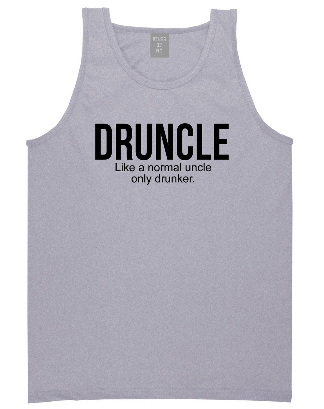 Druncle Funny Uncle Party Mens Tank Top T-Shirt Grey