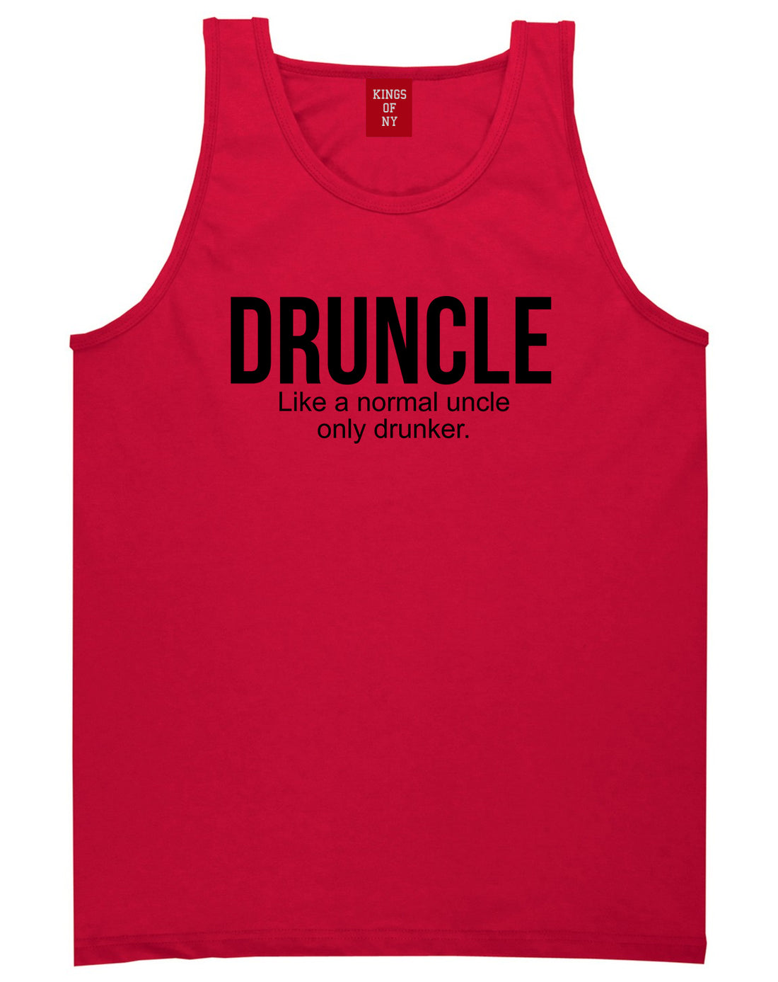 Druncle Funny Uncle Party Mens Tank Top T-Shirt Red